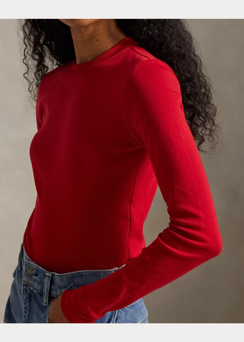 Slim Fit Cotton Long-Sleeve Tee 5