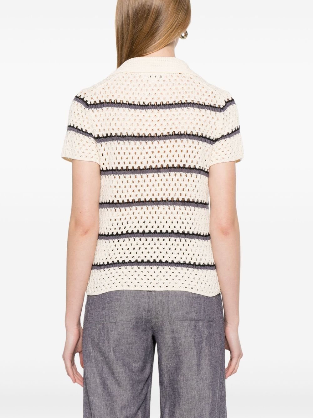 macrame striped top - 4
