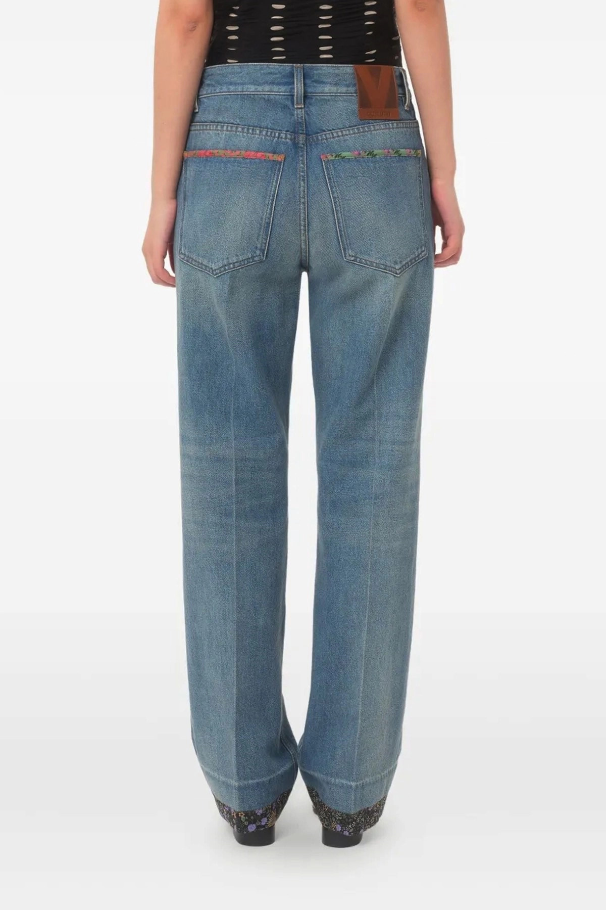 Valentino Garavani floral jeans - 2