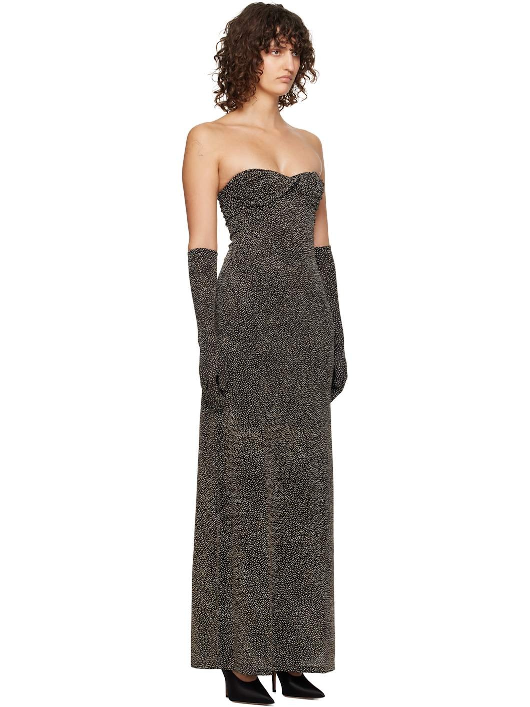 Black & Gold Anise Maxi Dress - 2