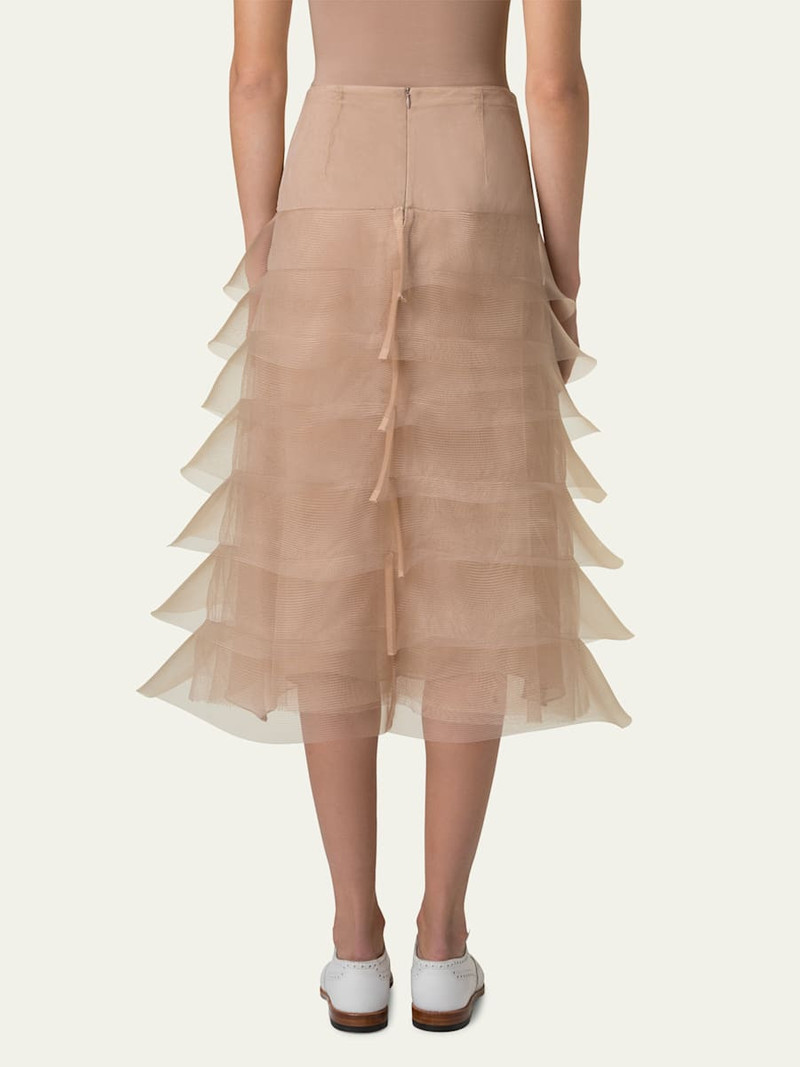 Ruffle Tulle Midi Skirt 3