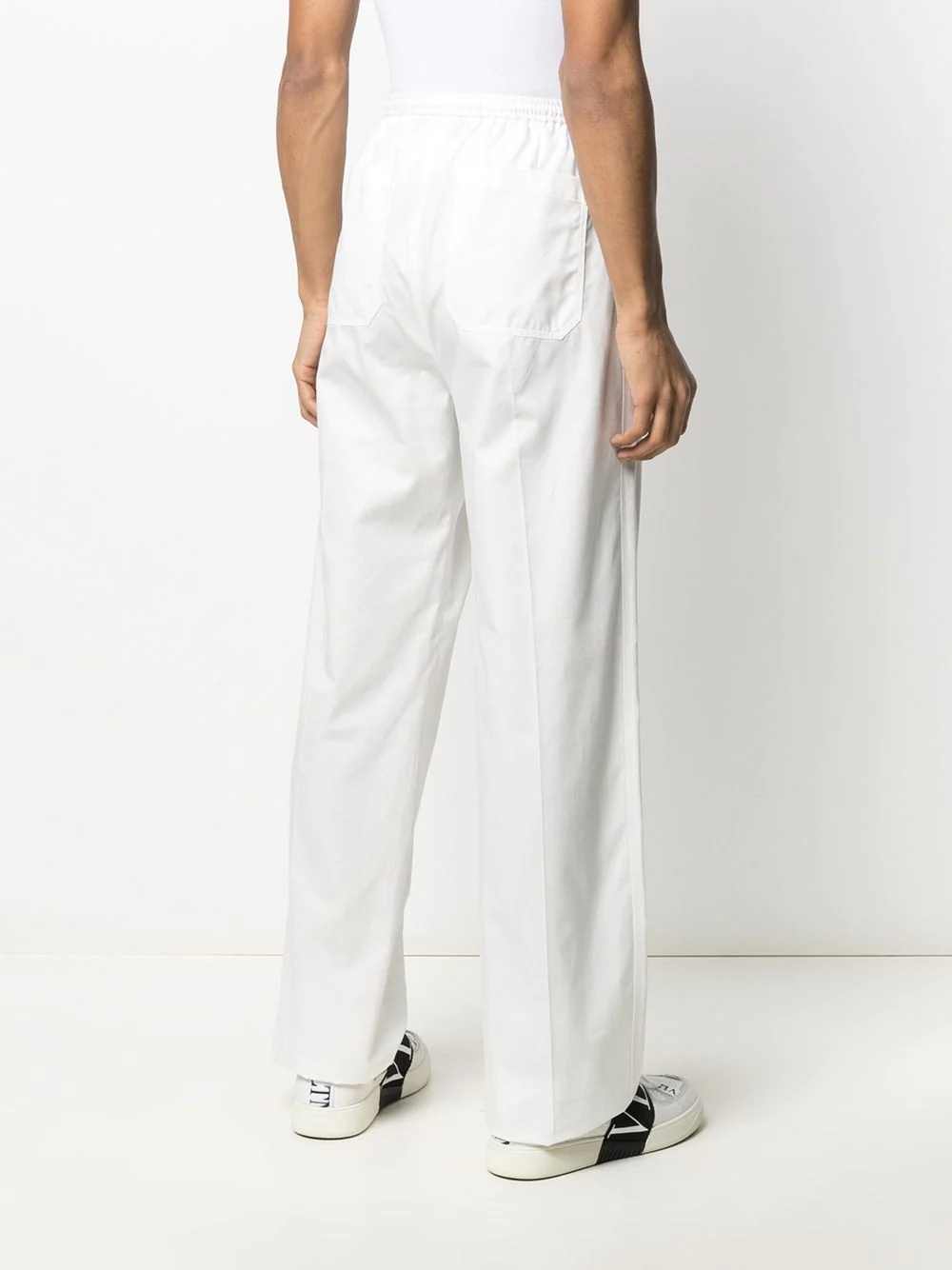 straight-leg drawstring trousers - 4