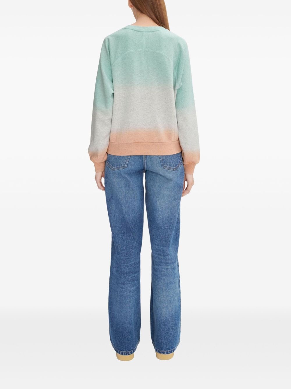 ombre logo-print sweatshirt - 3
