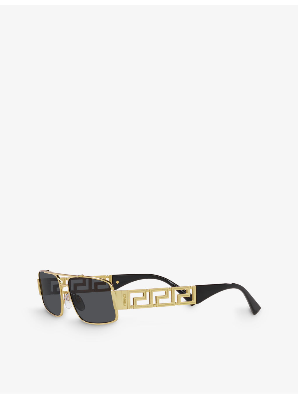 VE2257 Greca-hardware rectangle-frame metal sunglasses - 3