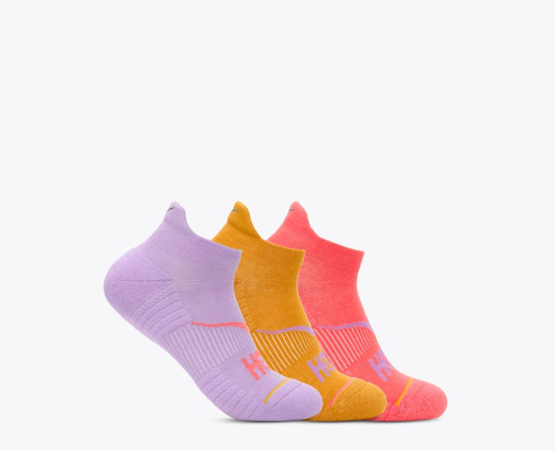 No-Show Run Sock 3-Pack in Aster Flower/Vrsty Yellow/Grapefruit 1