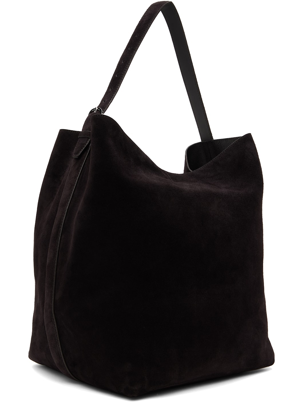 Brown Belted Suede Tote - 2