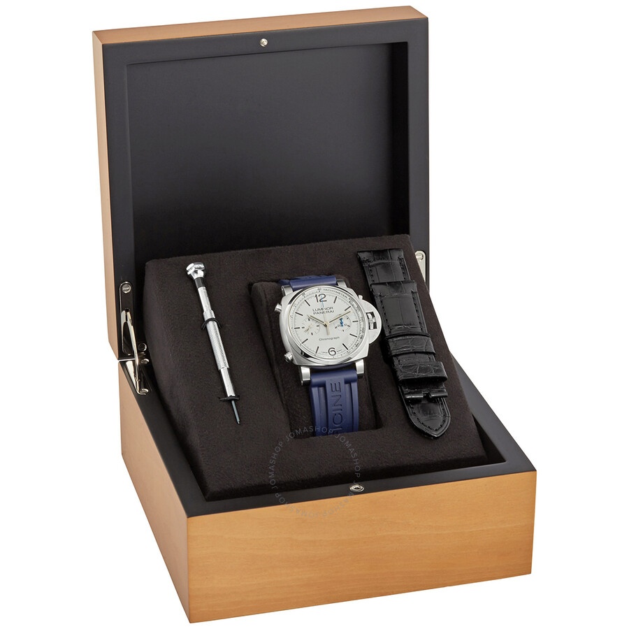 Panerai Luminor Chronograph Automatic White Dial Men's Watch PAM01218 - 6