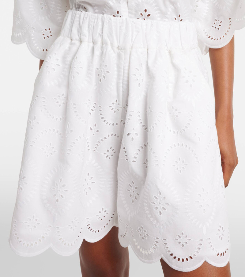 Fondaco broderie anglaise scalloped shorts 4