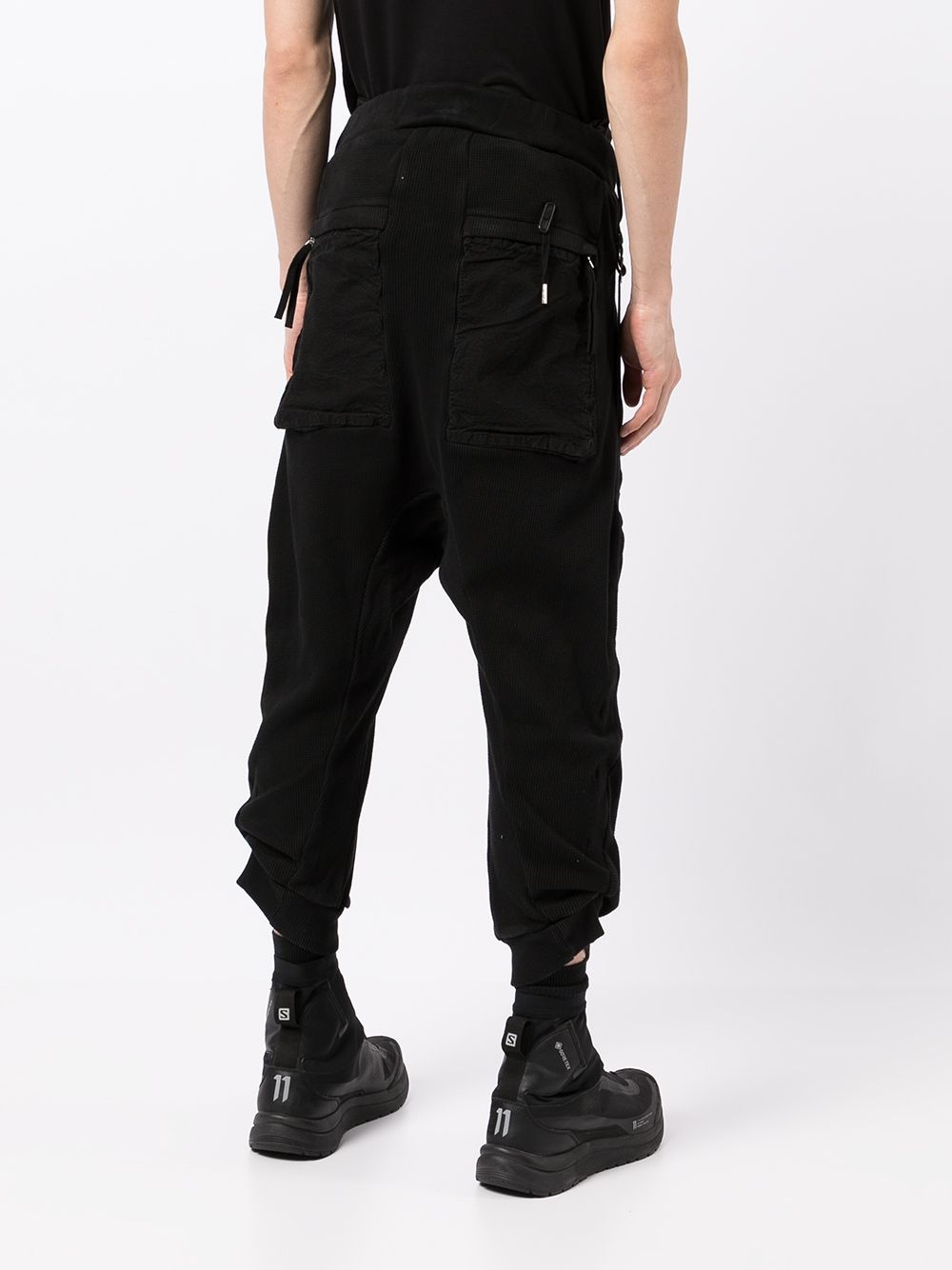 drop-crotch cargo trousers - 4