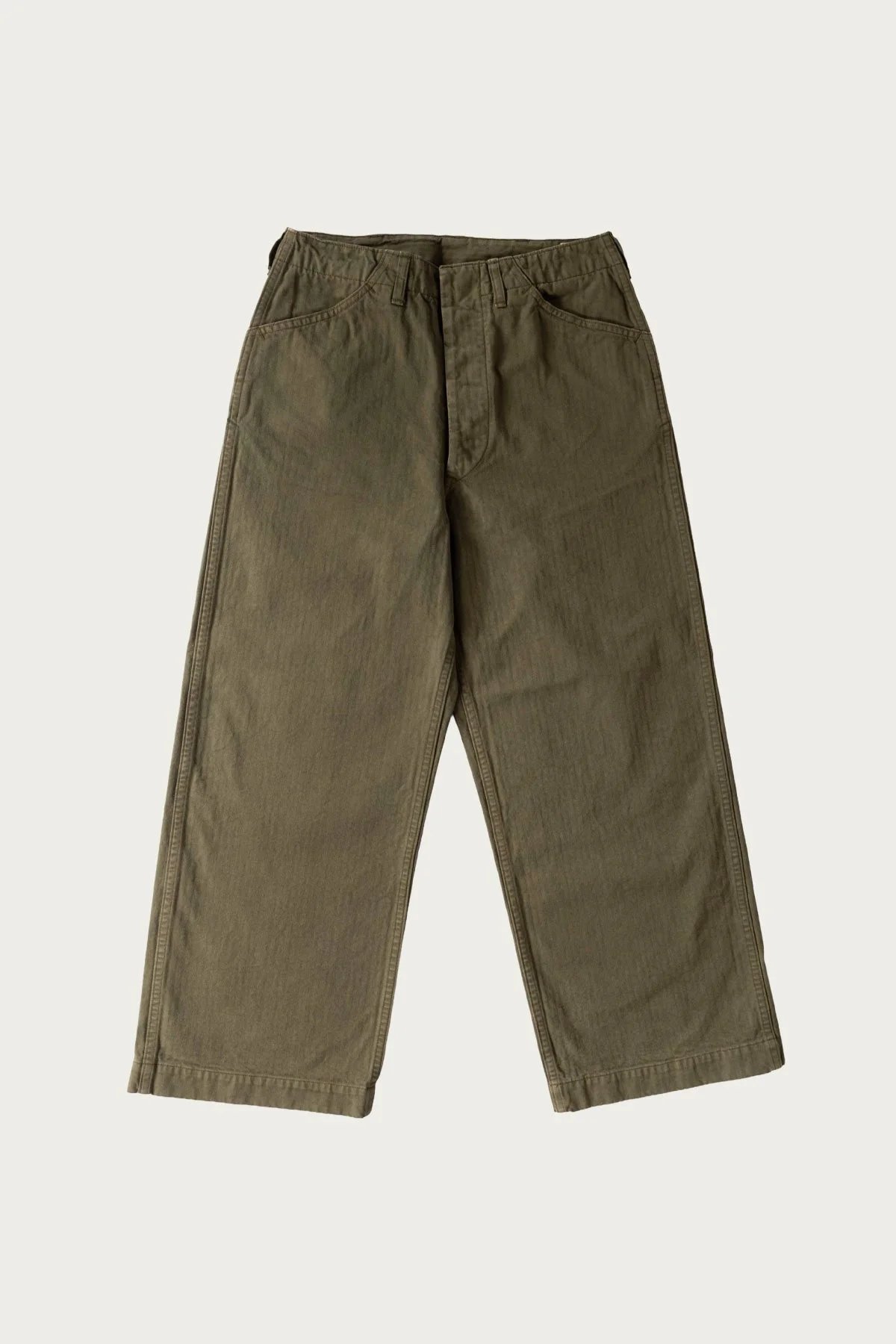 USMC Herringbone Wide Fit Utility Trousers - Dark Olive - 1