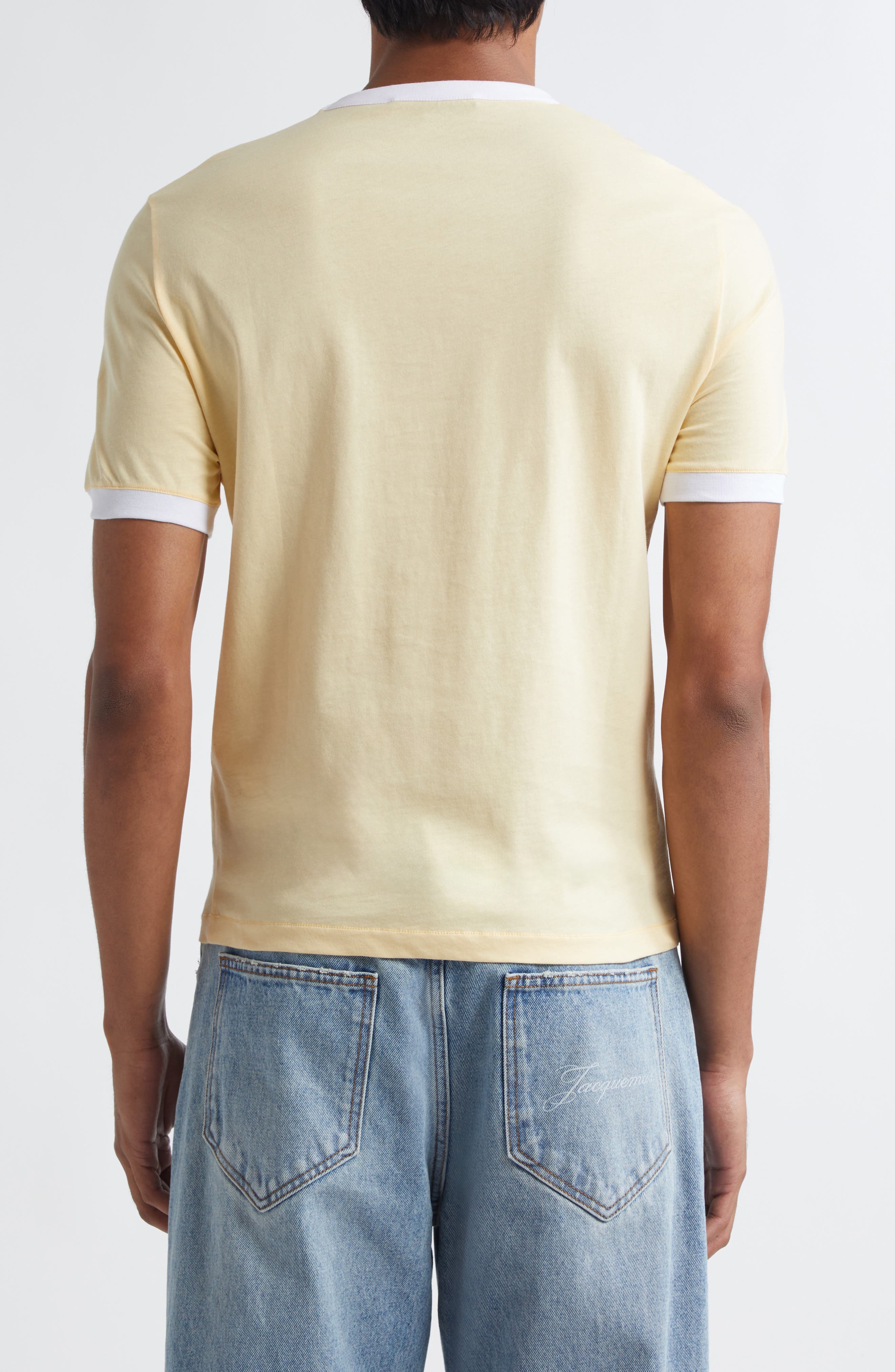 Jacquemus Le T-Shirt Venice Graphic Ringer T-Shirt in Palm Tree Beige at Nordstrom - 3