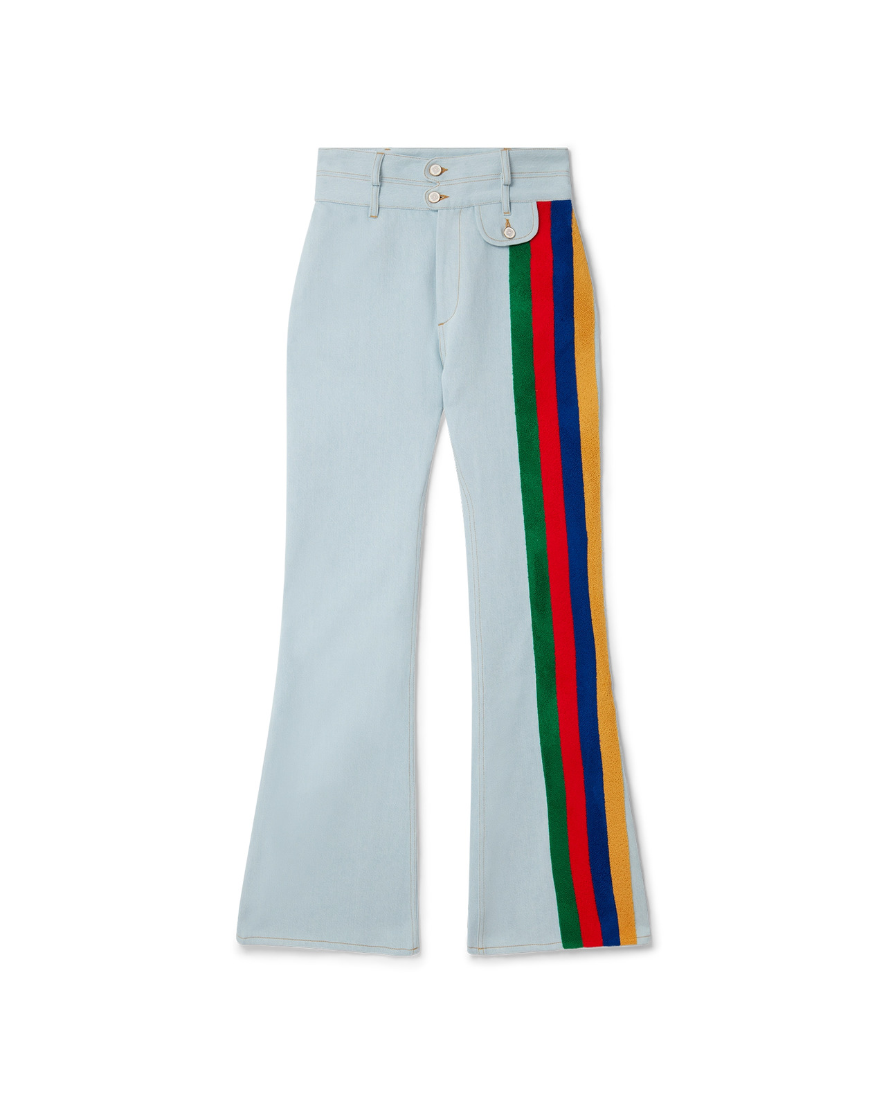 Rainbow Embroidery Jeans - 1