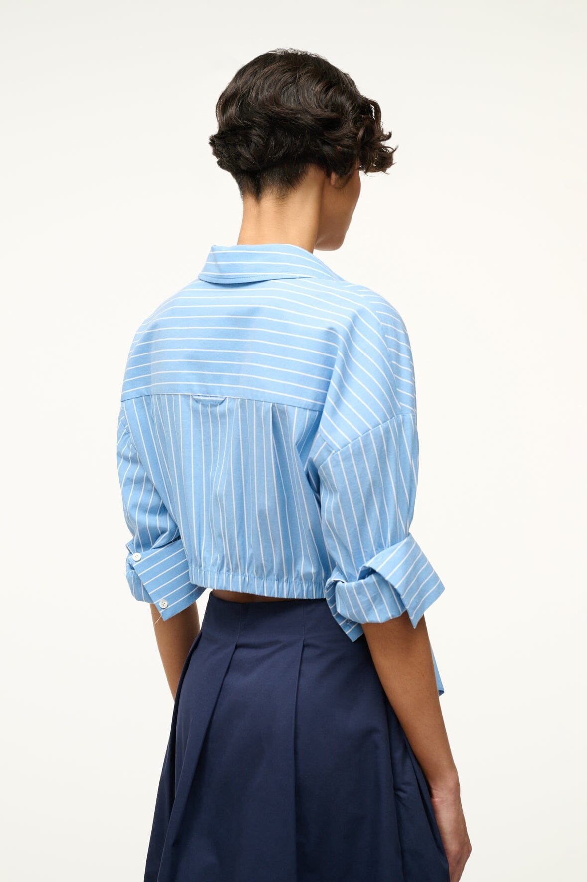 STAUD LISA TOP AZURE PINSTRIPE - 4