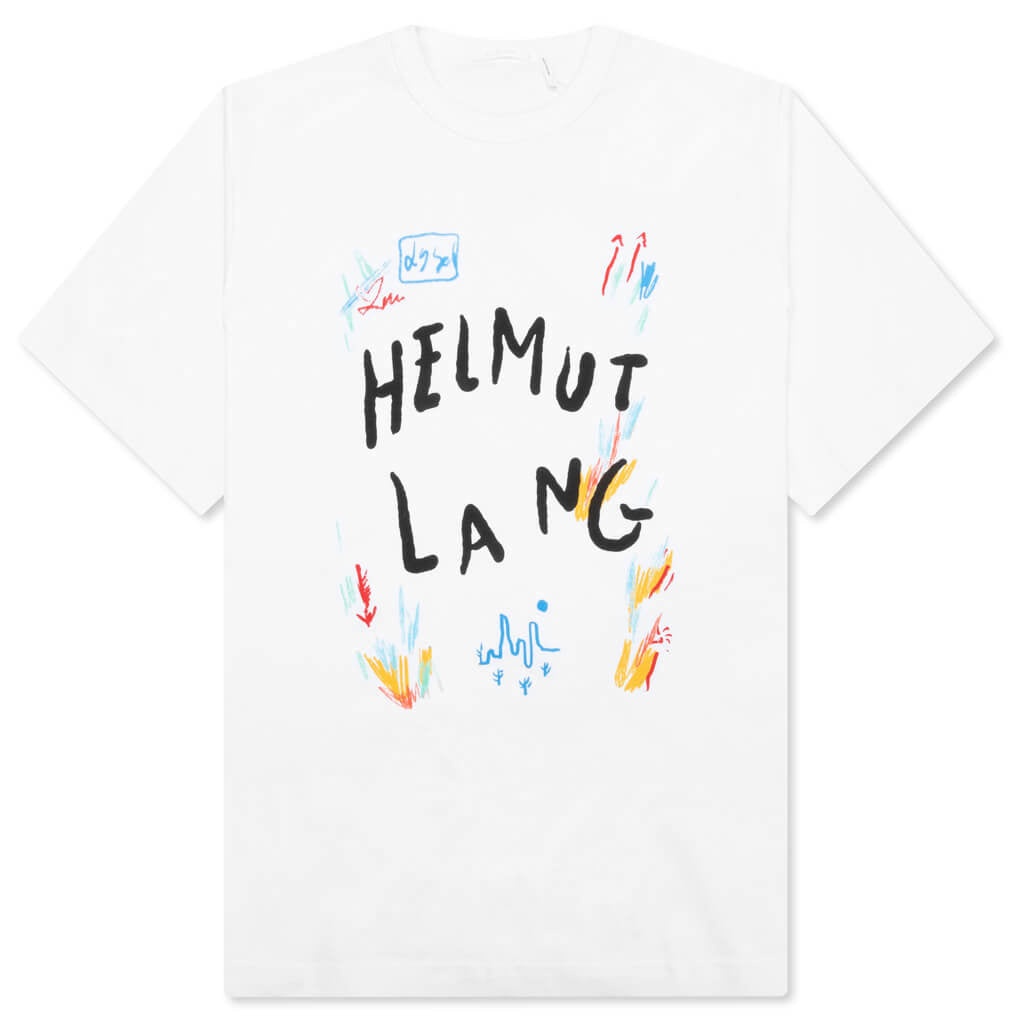 SCRIBBLED LOGO TEE - WHITE - 1