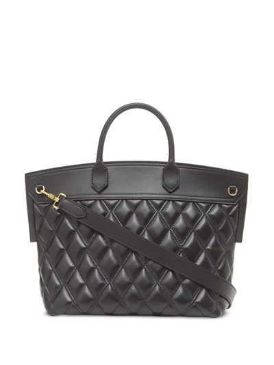 Burberry small quilted Society tote outlook