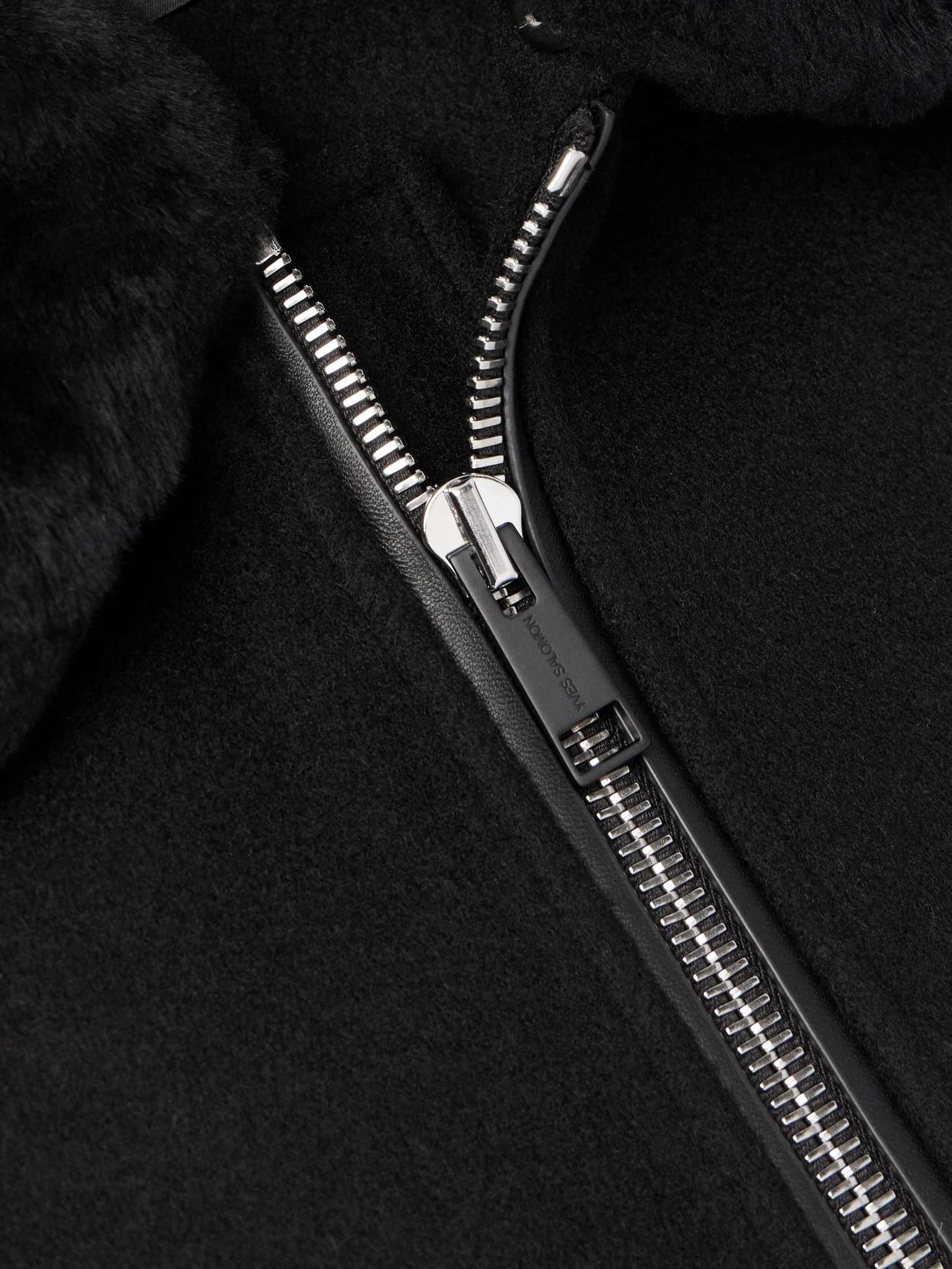 Leather and Shearling-Trimmed Wool and Cashmere-Blend Jacket - 5