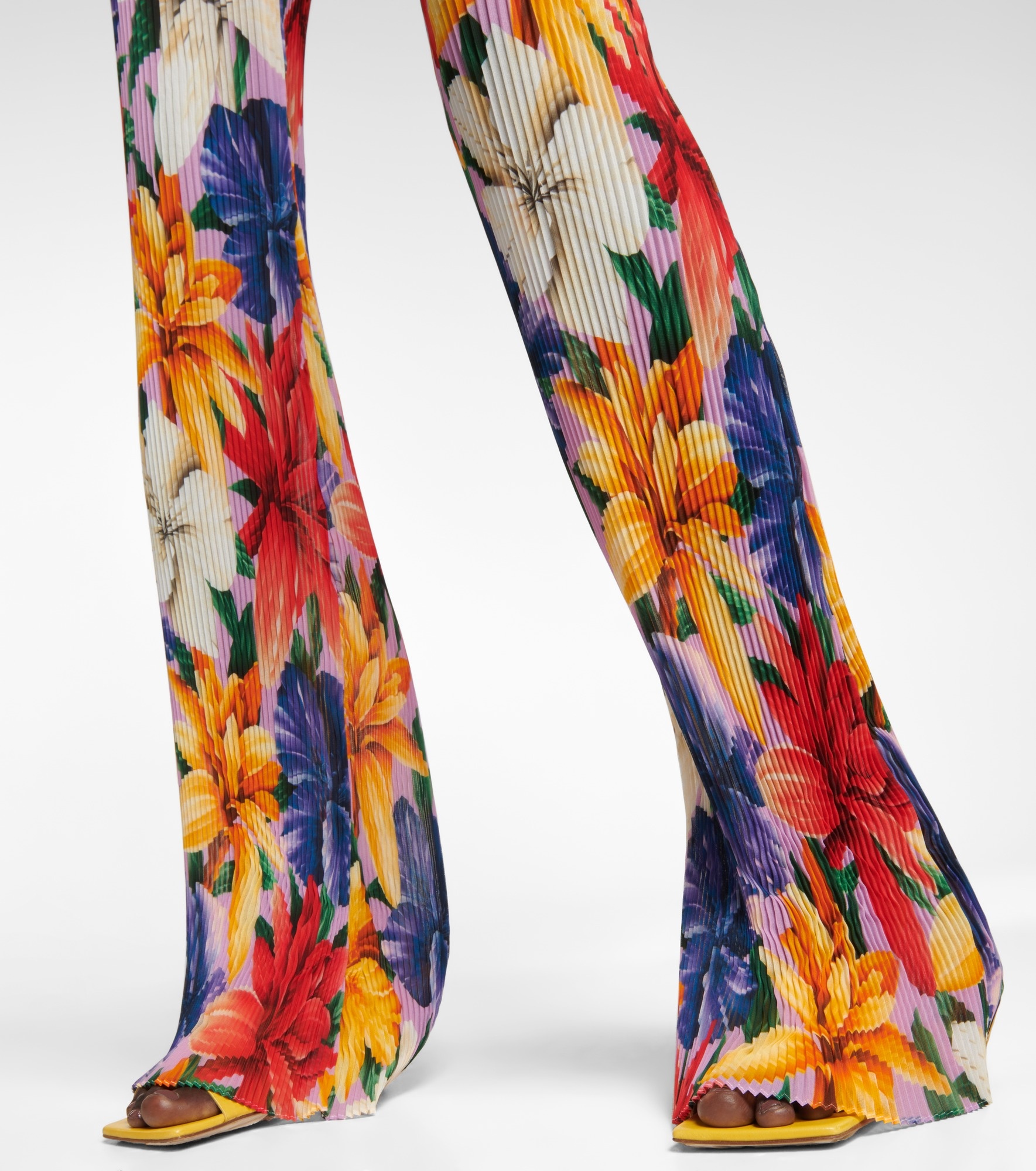 High-rise straight floral pants - 5