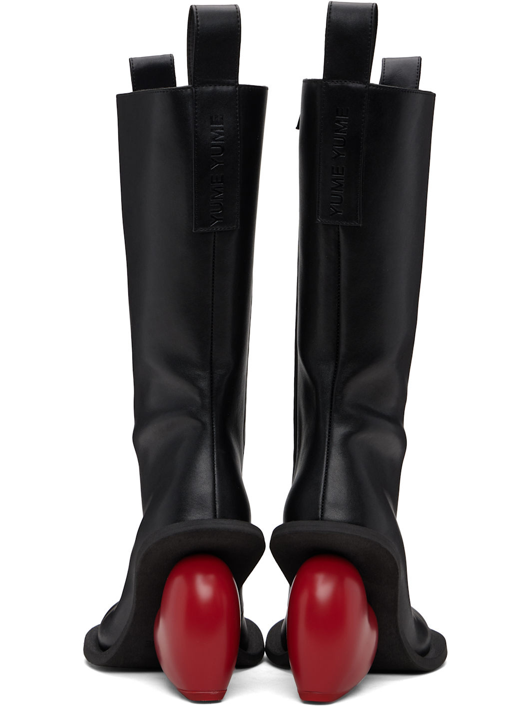 Black & Red Love Tall Boots - 2