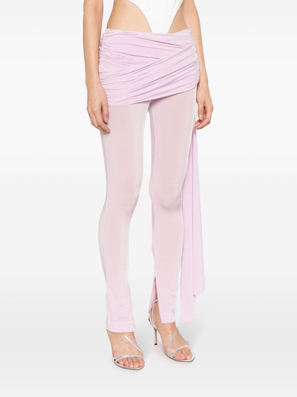 sash-detail jersey leggings - 3