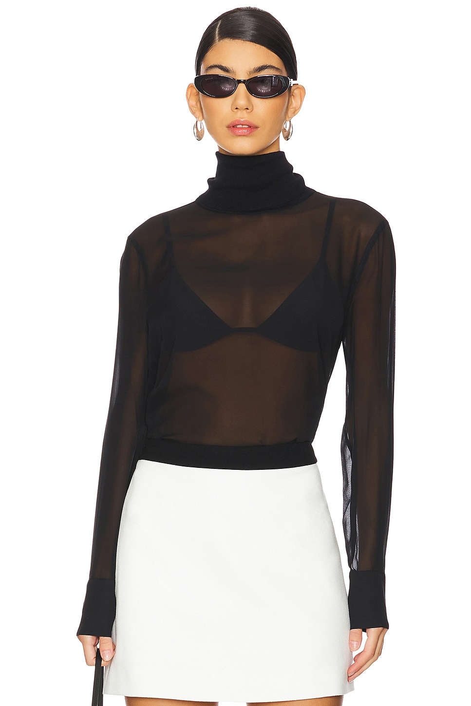 Toulon Long Sleeve Mix Turtleneck Sweater - 1