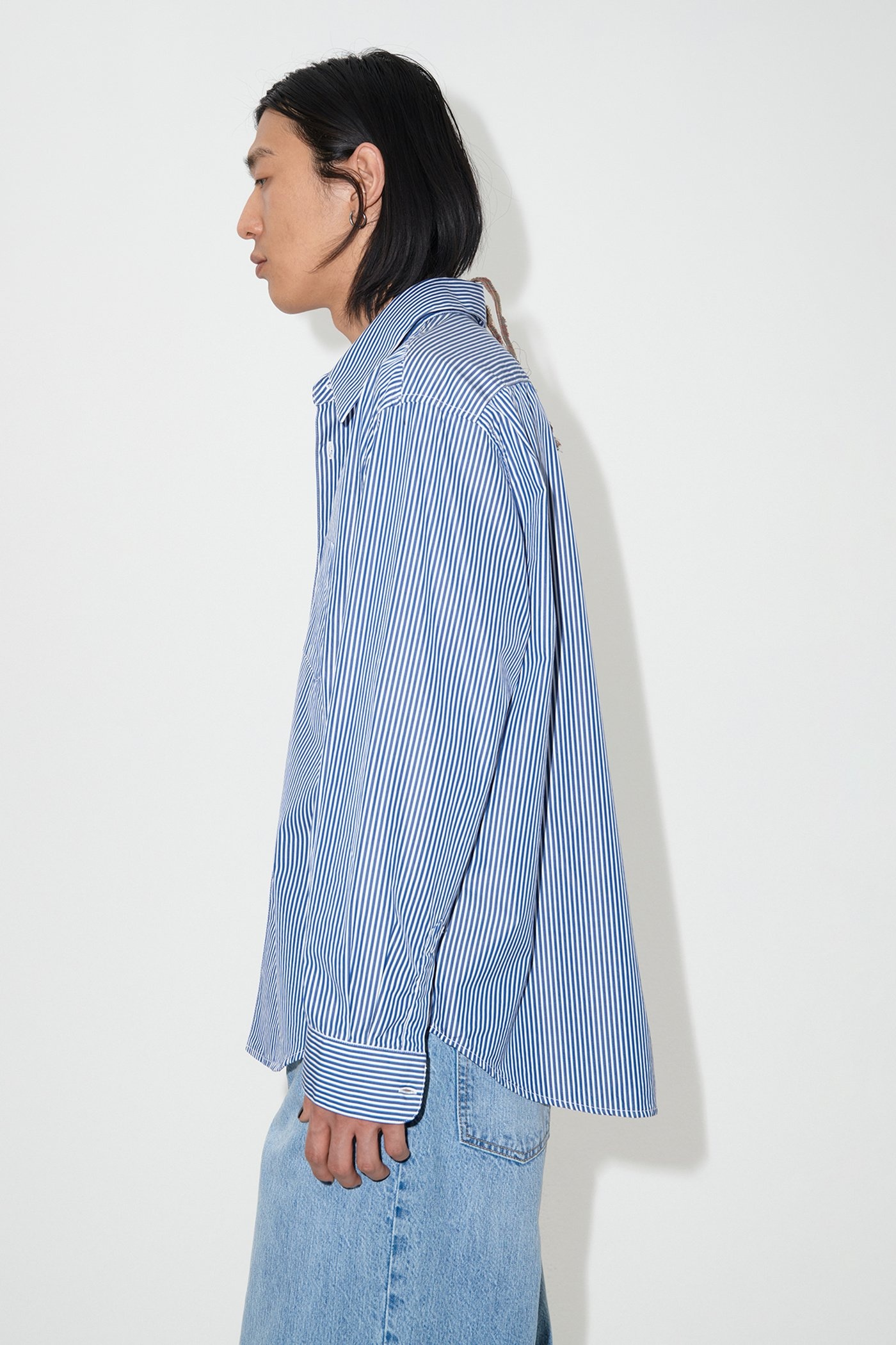 Coco 70s Shirt Blue Mid Mgmt Stripe - 3
