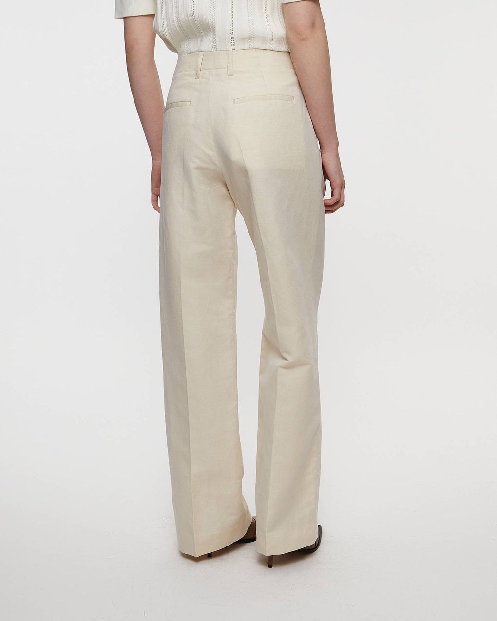 Trousers Relaxed Straight Cream - 4