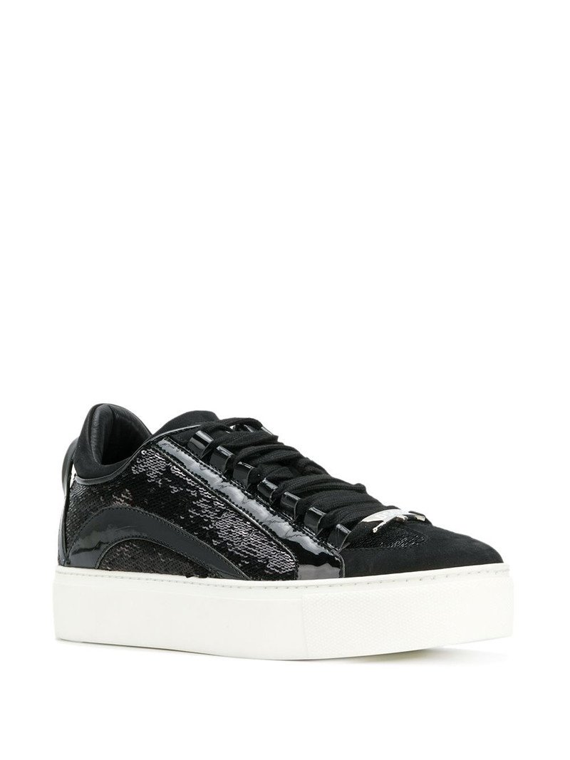 DSQUARED2 sequin-embellished sneakers outlook