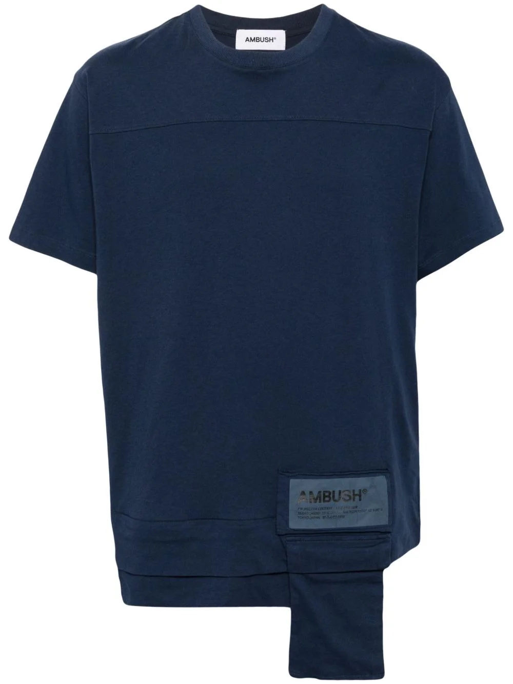 logo-patch cotton T-shirt - 1