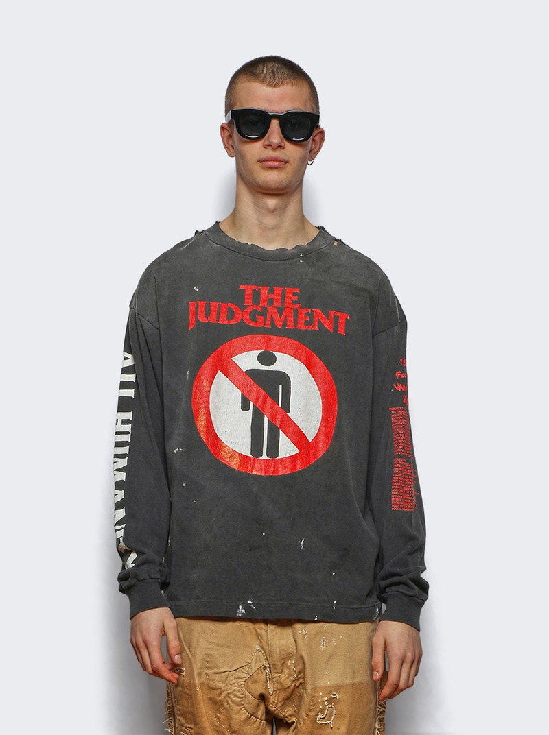 SAINT M×××××× The Judgment Long Sleeve Tee Black outlook