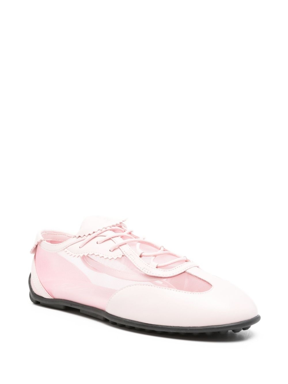 lace-up mesh sneakers - 2