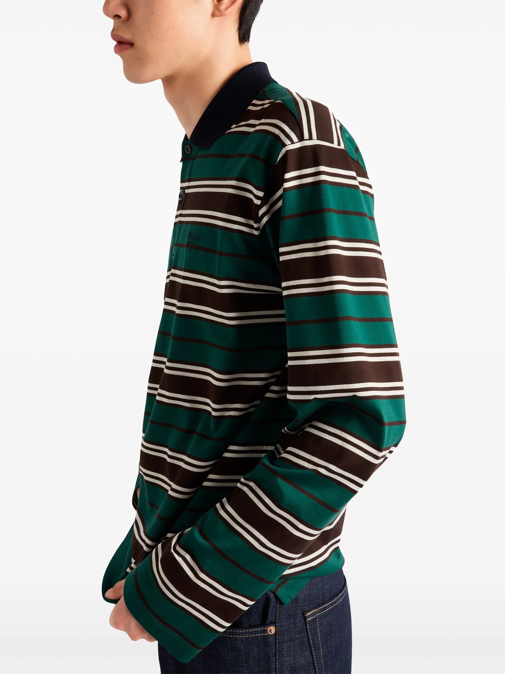 striped polo shirt - 5