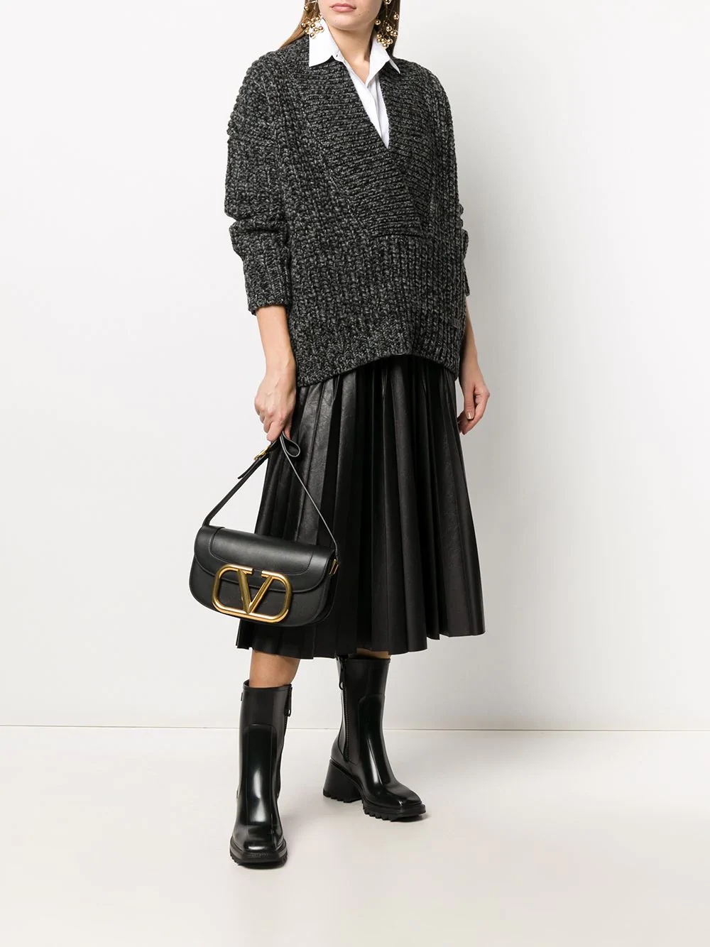 oversized mélange-knit jumper - 2