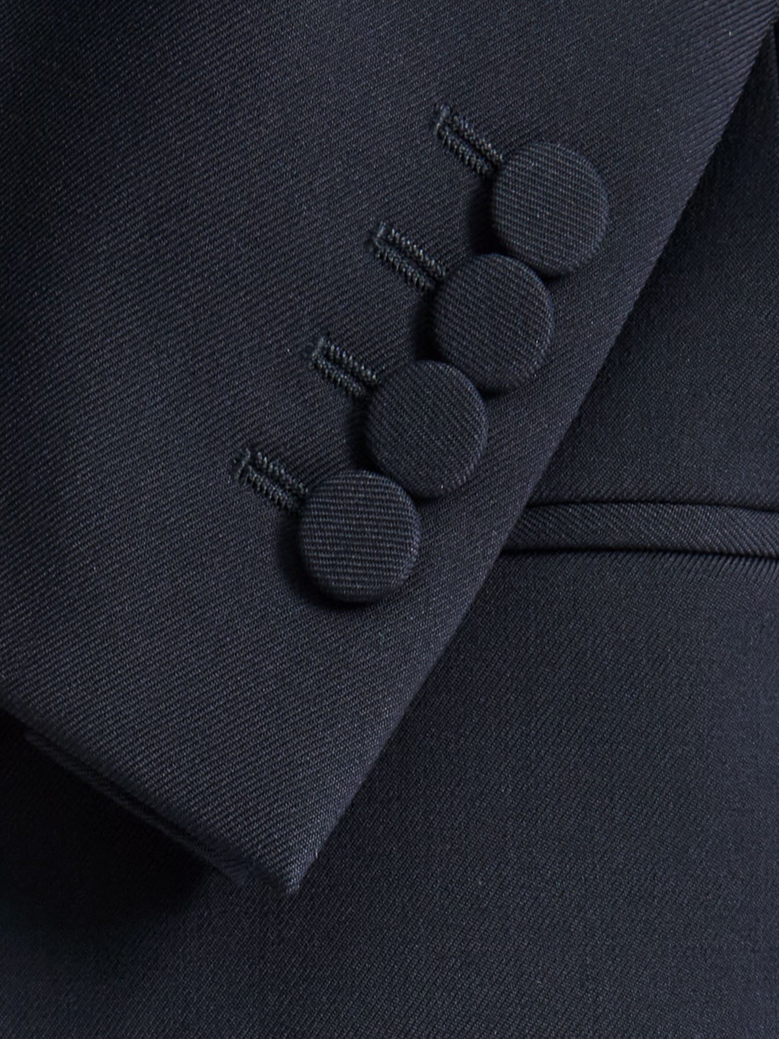 Slim-Fit Double-Breasted Grosgrain-Trimmed Wool Blazer Navy - 4