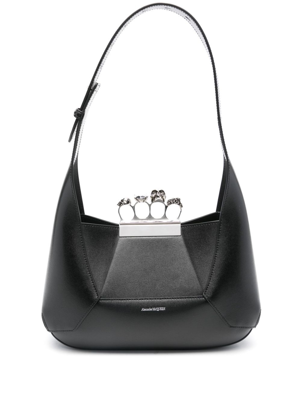 leather logo-print bag - 1