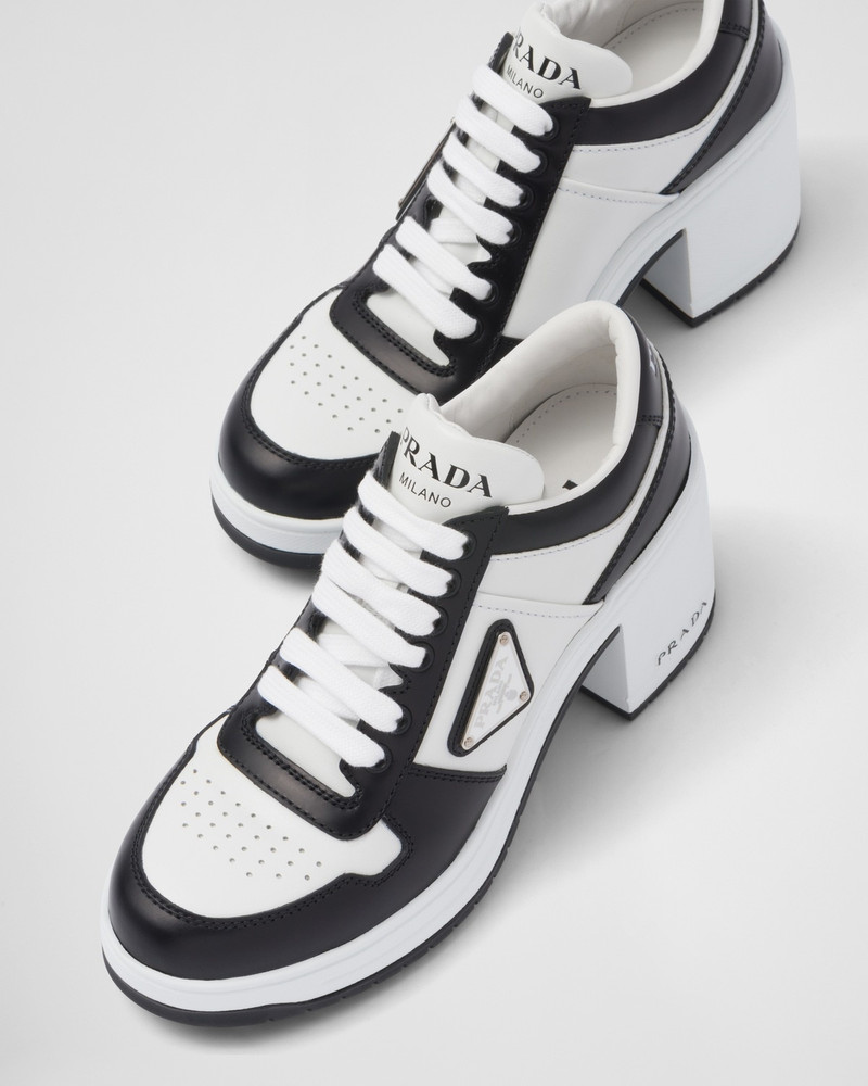 Downtown high-heeled leather sneakers 6