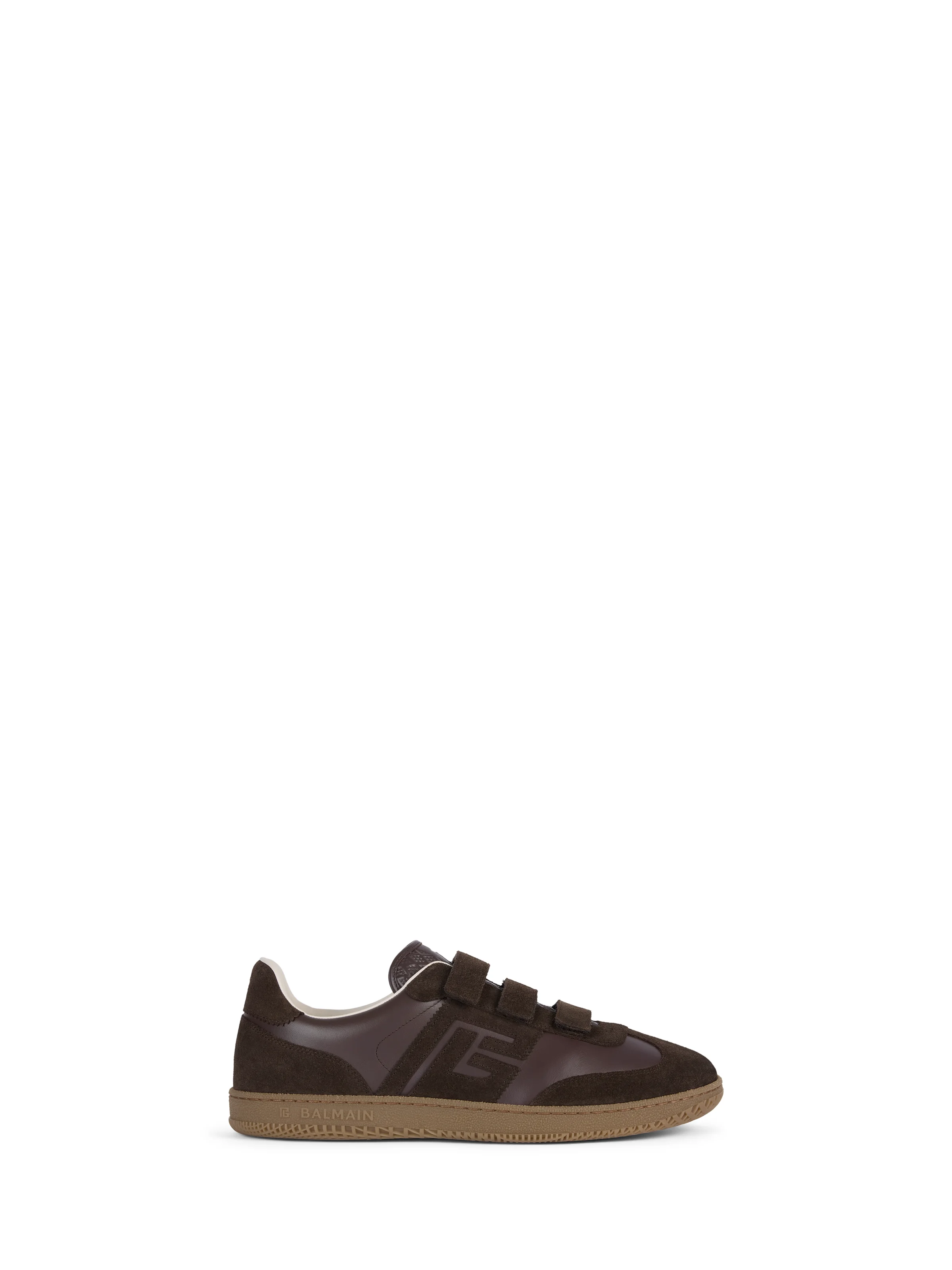 Balmain Swan trainers in smooth leather and suede - 1