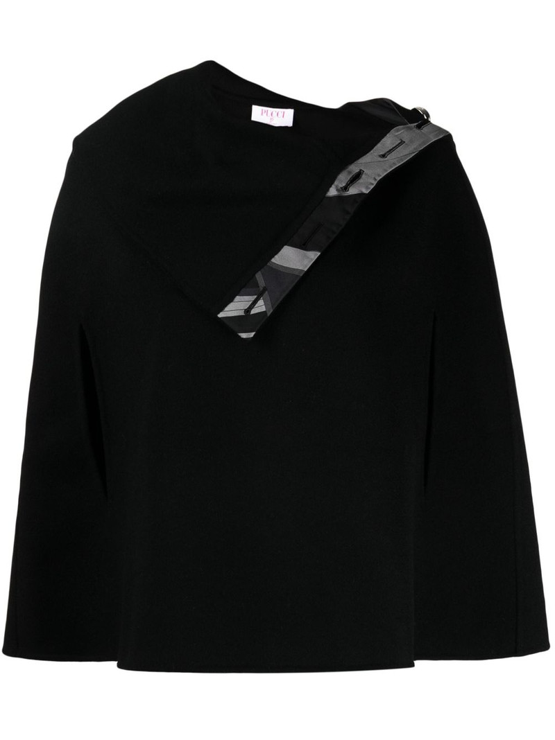 folded-edge knitted poncho 1