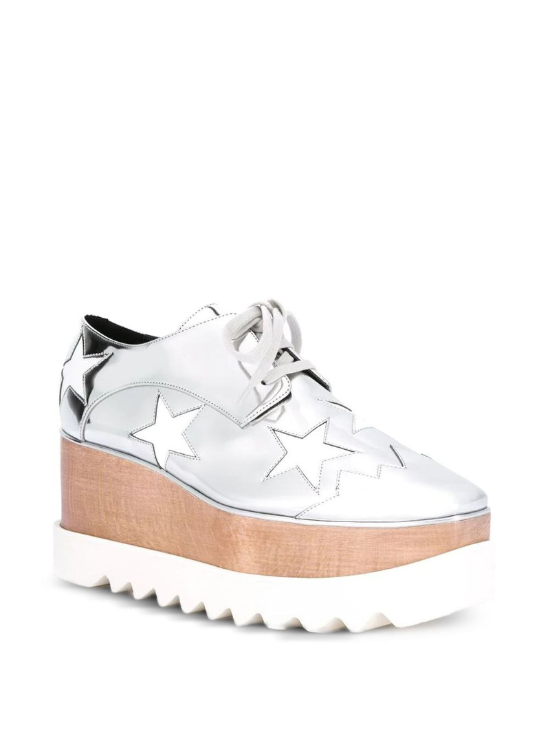 Stella McCartney Elyse Stars Mirror platform sneakers outlook