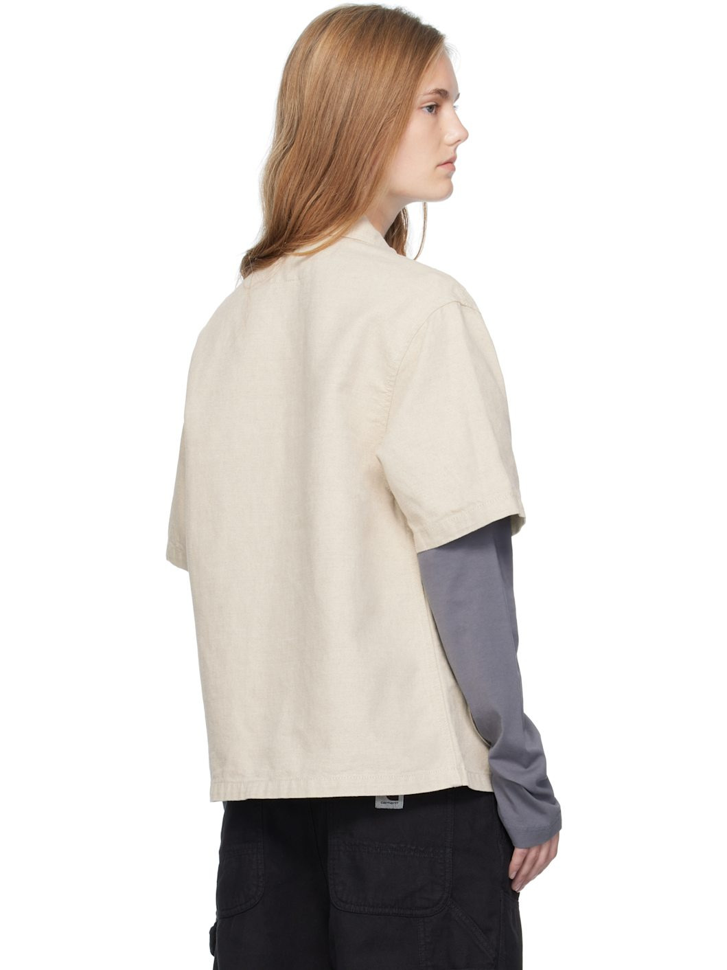 Beige Short Sleeve Michigan Shirt - 3