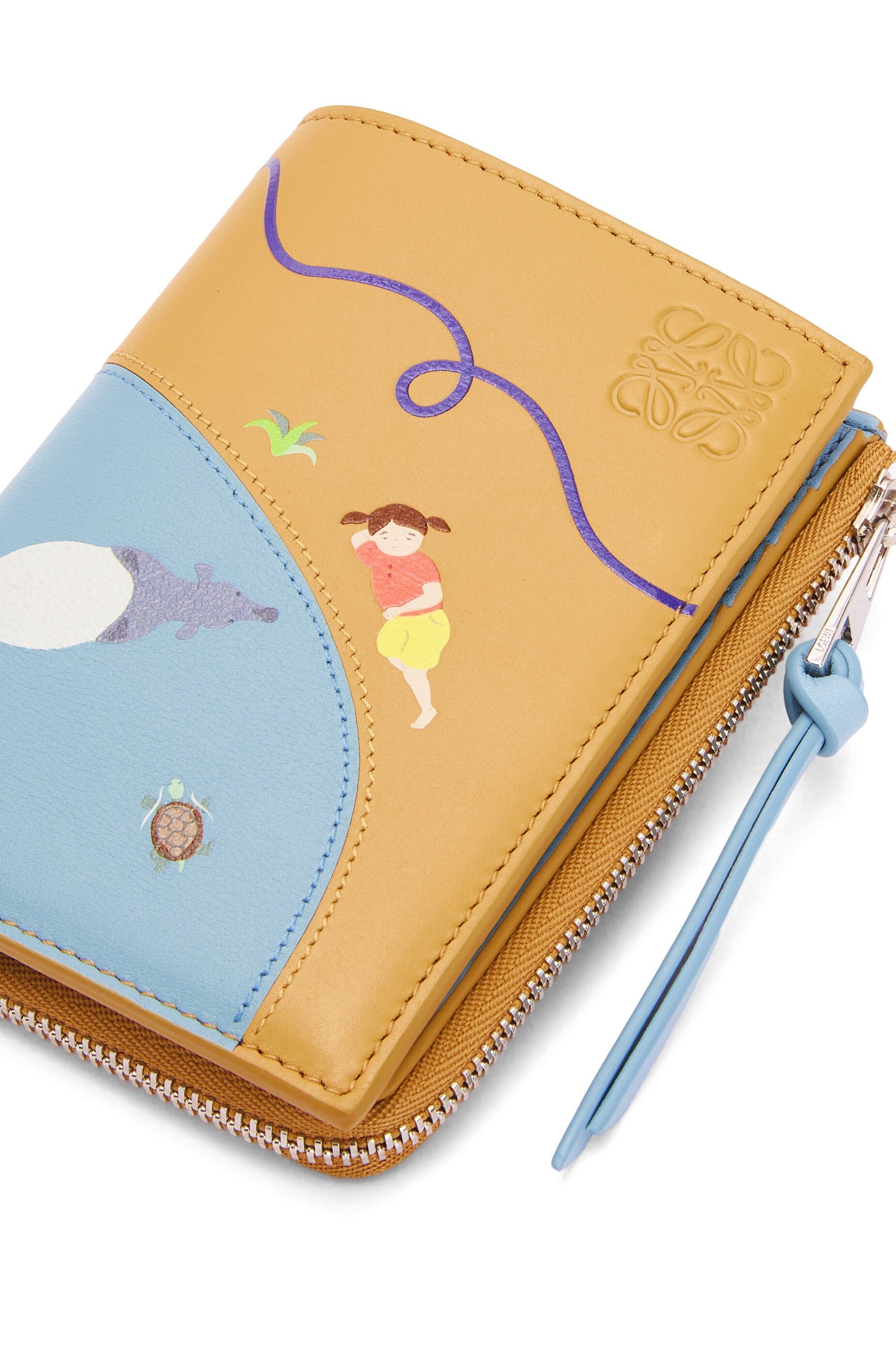 Tapir slim zip bifold wallet in satin calfskin - 6