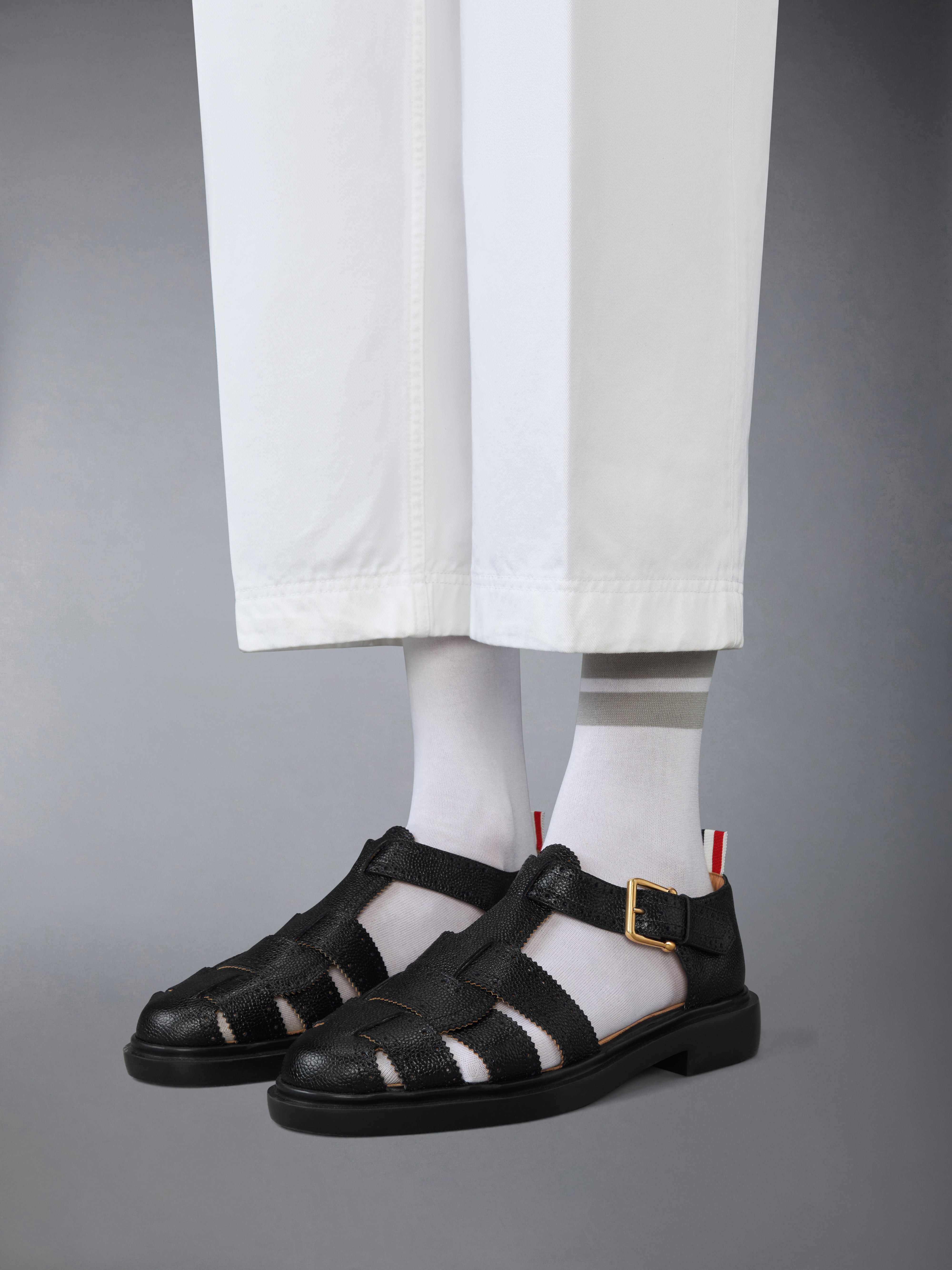 Pebble Grain Leather Fisherman Sandal - 4