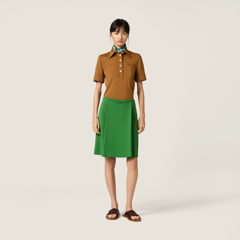 Miu Miu Technical jersey polo shirt outlook