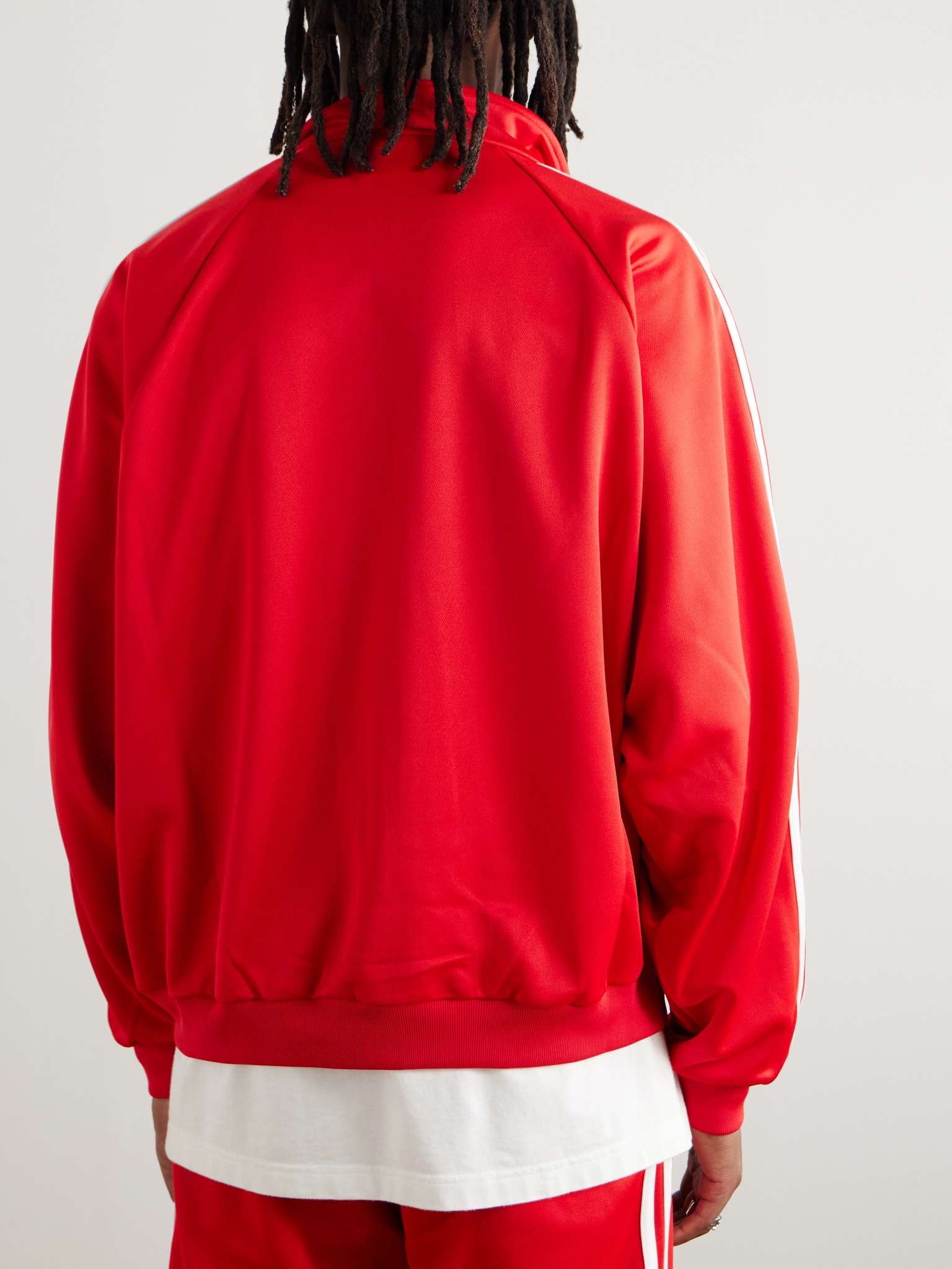 SAINT M×××××× Logo-Embroidered Striped Jersey Track Jacket
