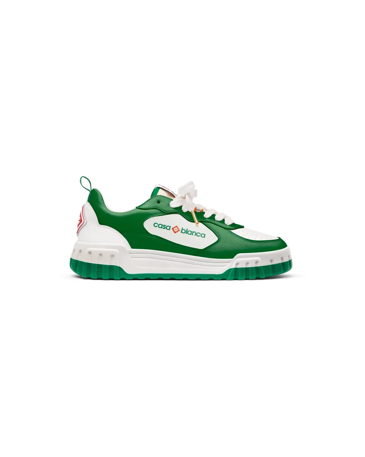 Mens The Court Green & White Sneaker - 1