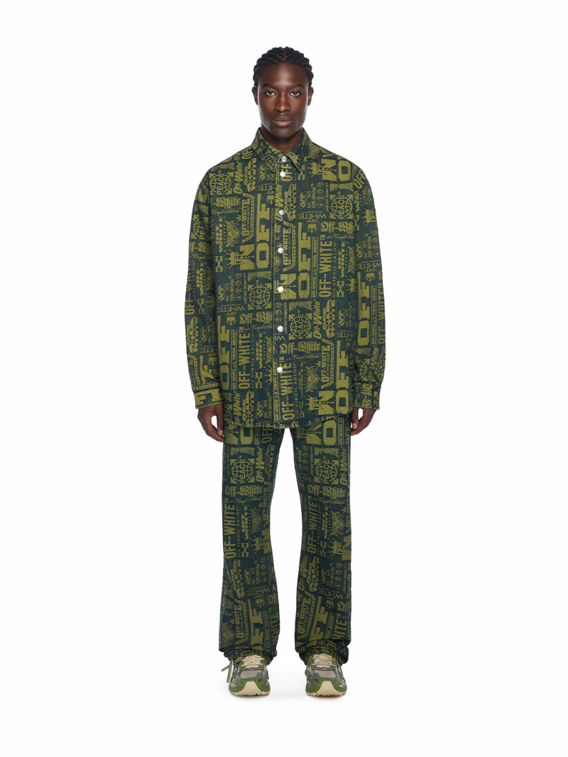 Off-White Multilogo Jacquard Relaxed Jeans outlook