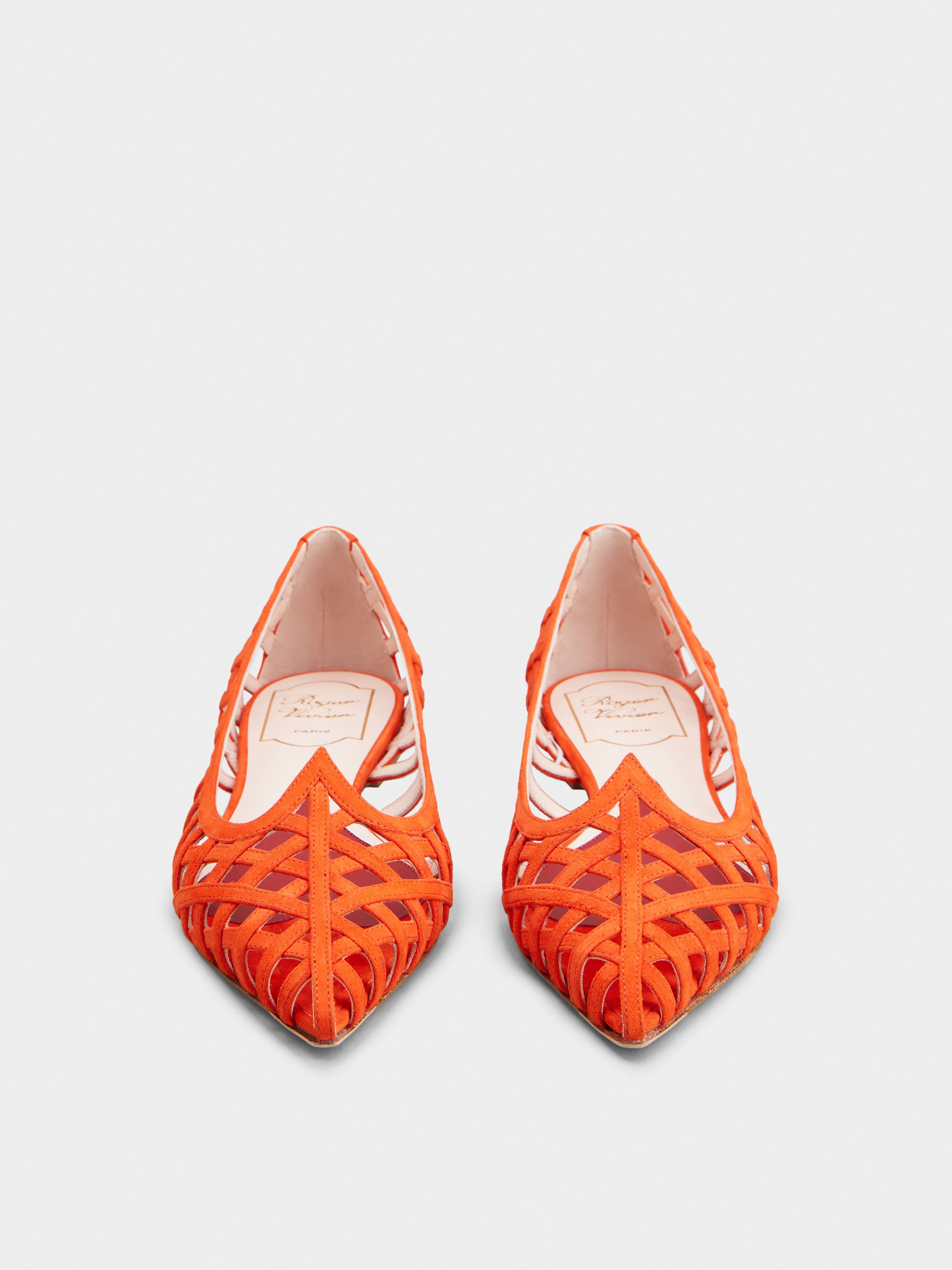 I Love Vivier Multistrap Ballerinas in Suede - 6
