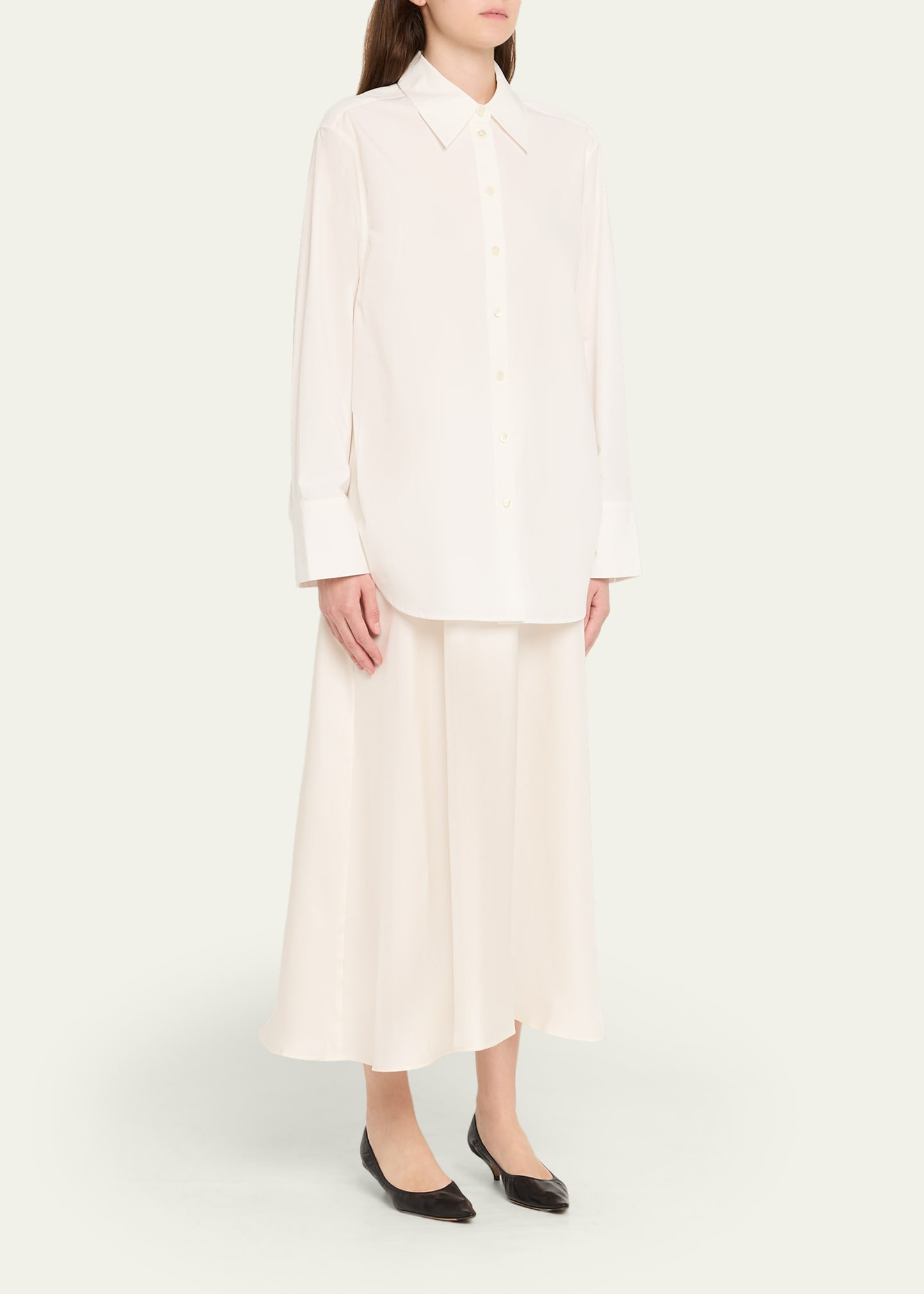 Silk-Poplin Combo Gilet Maxi Dress - 4