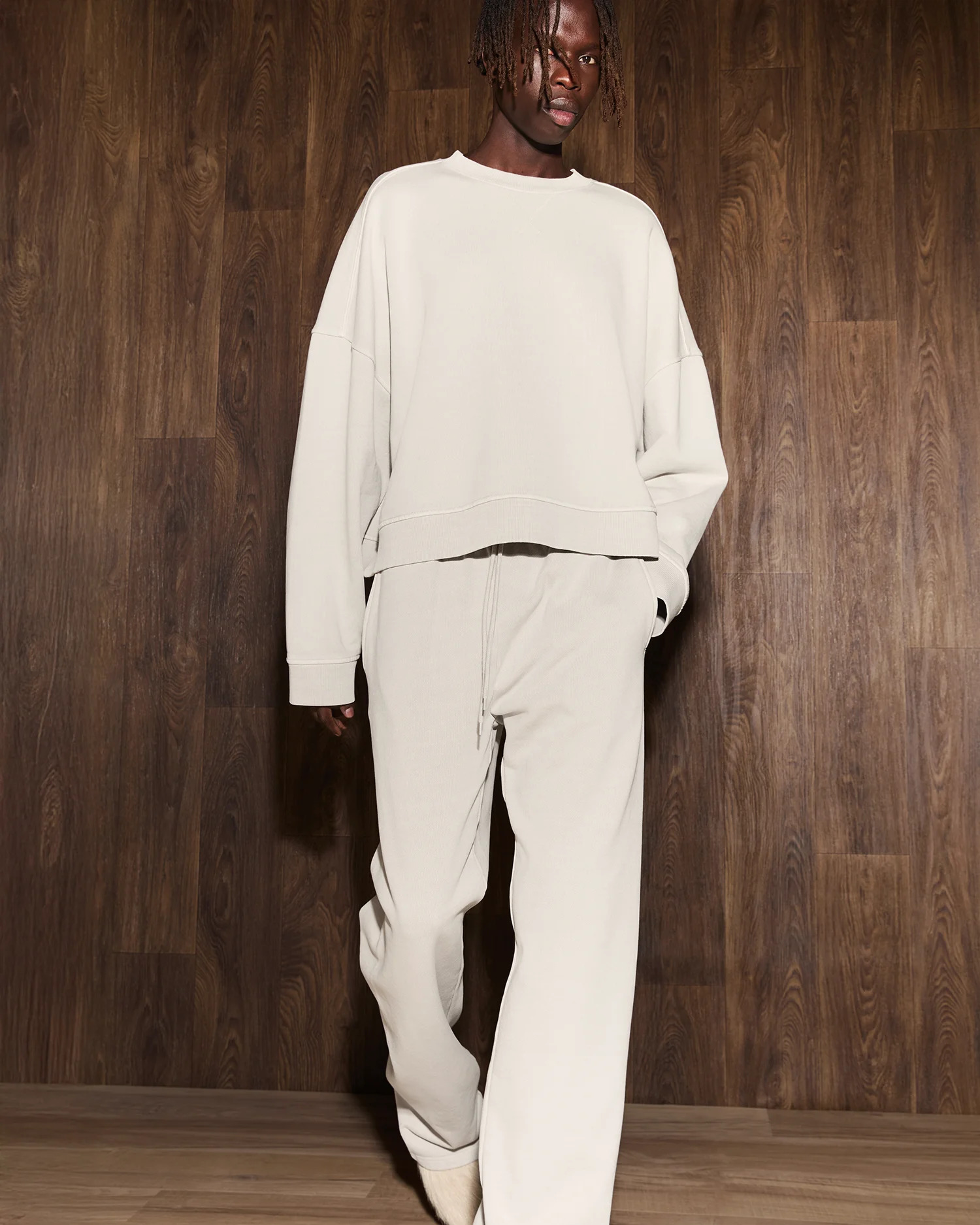 STRAIGHT LEG SWEATPANT OFF WHITE - 4