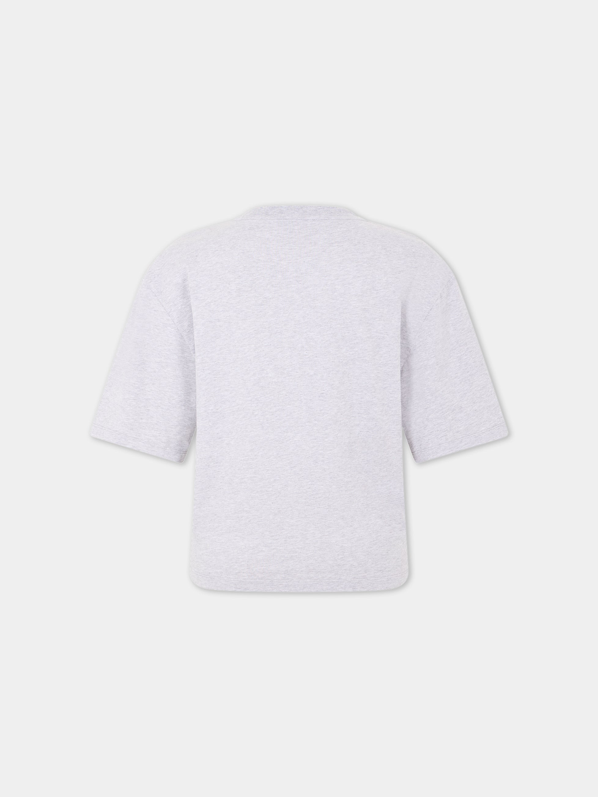 GREY T-SHIRT WITH PIERCING - 4