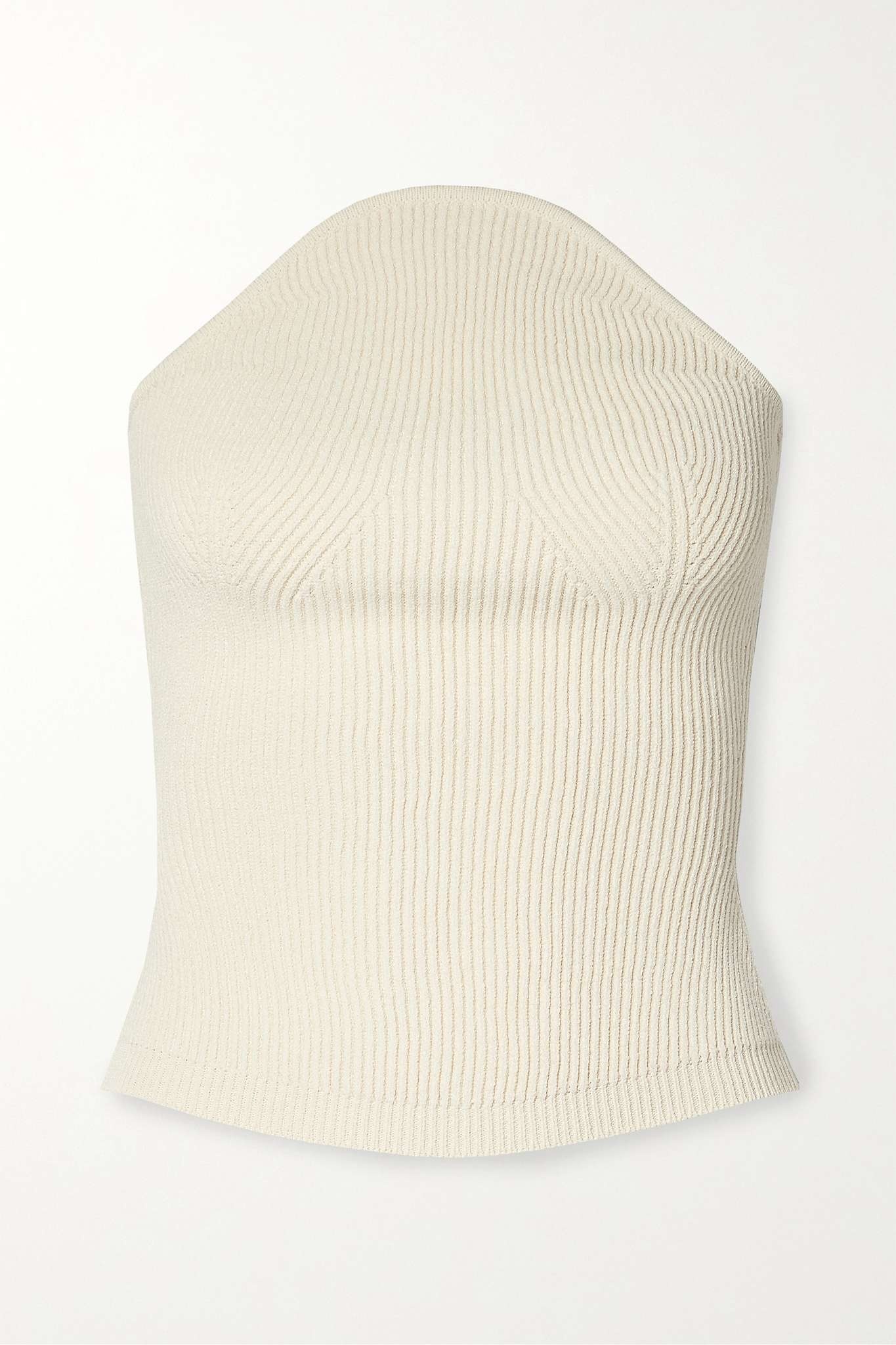 Jericho strapless ribbed-knit top - 1